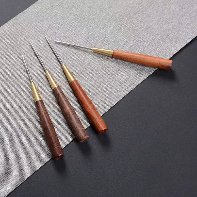 Sandalwood single handle pointed tea needle tea knife long taper Pu'er tea knife tea needle DIY long handle Pu'er tea tea set Peaceful Pleasures Health and Wellness