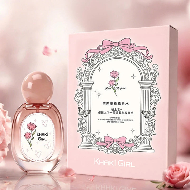 Fresh Rose Fragrance Eau De Toilette Long Lasting Romantic Scent Perfume Elegant Floral Aroma Women Gentle Fragrance Perfume Peaceful Pleasures Health and Wellness