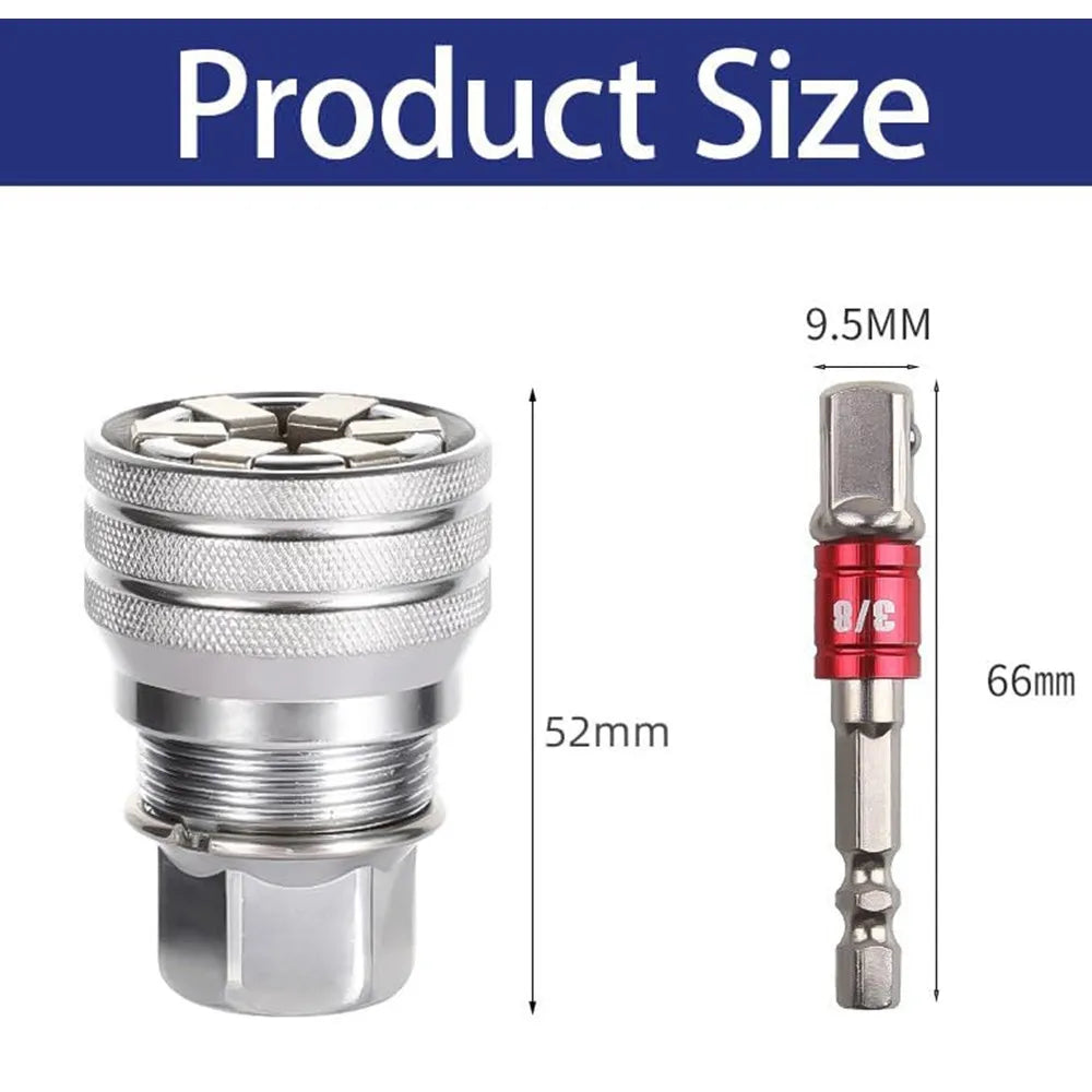 1 Adjustable Socket Wrench 3 8 Drive Multi-function Hex Adapter