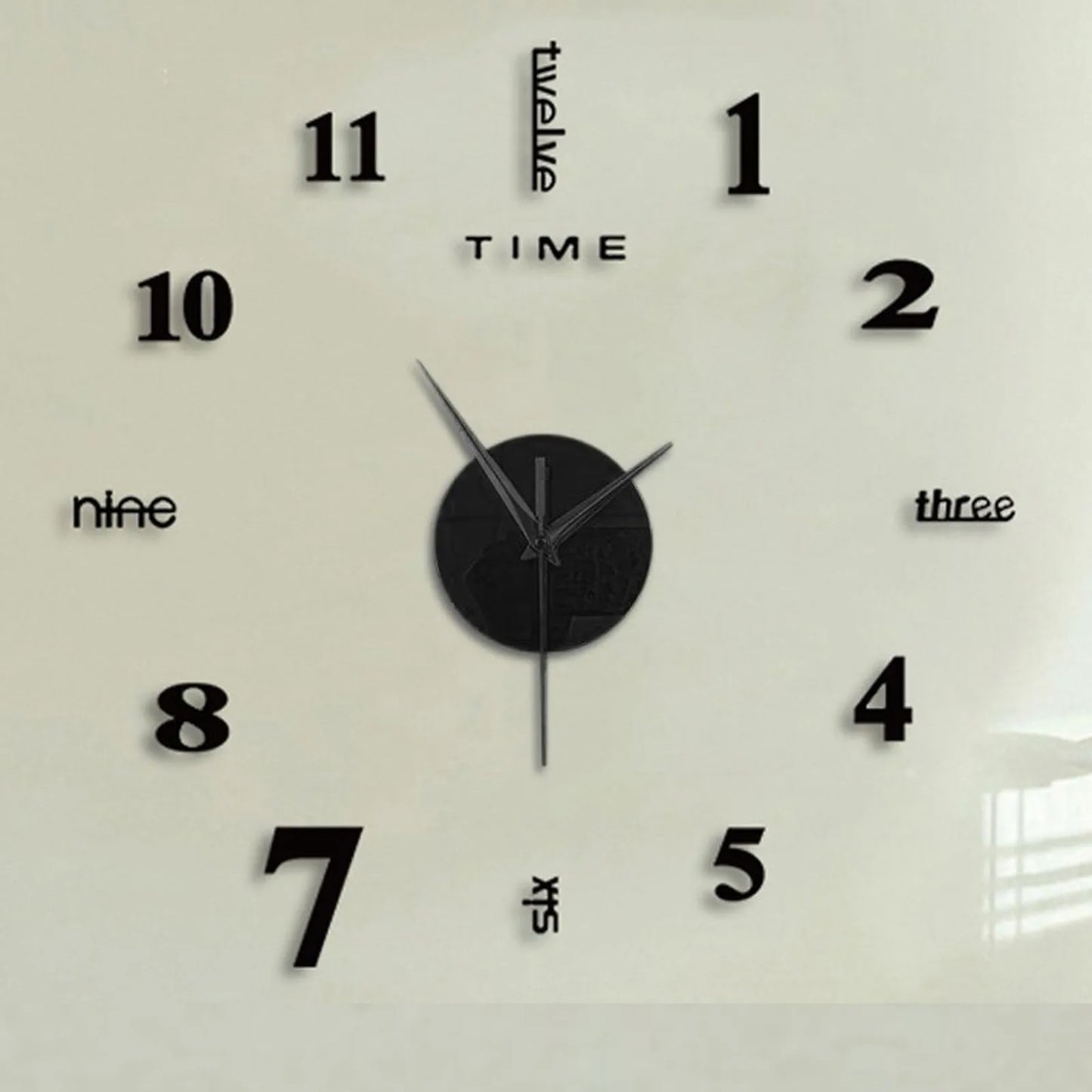 2024 New Creative Wall Clock Living Room DIY Wall Sticker Clock Mute Wall Clock Home Decorate Wall Digital Clock Needle Watch Peaceful Pleasures Health and Wellness