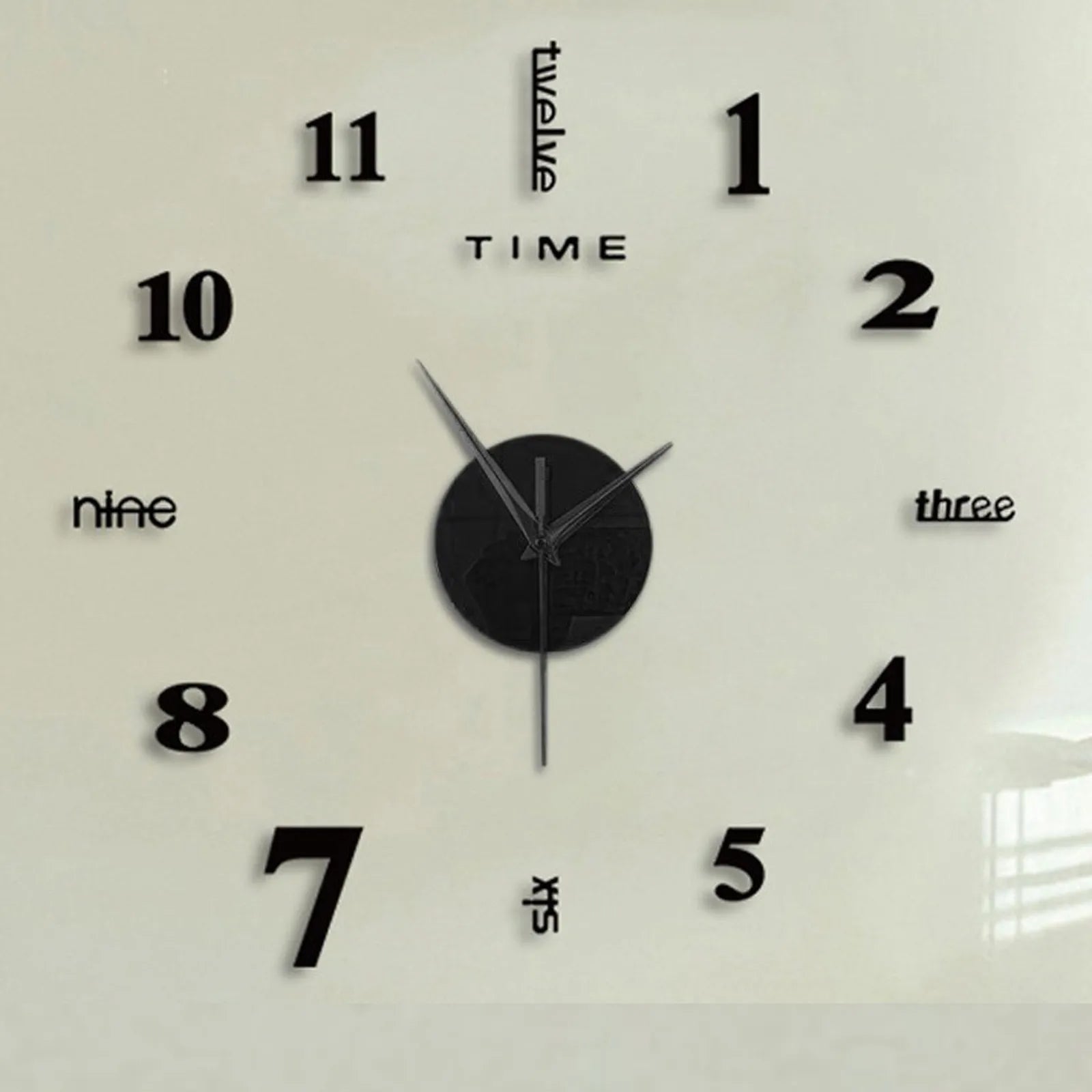 2024 New Creative Wall Clock Living Room DIY Wall Sticker Clock Mute Wall Clock Home Decorate Wall Digital Clock Needle Watch Peaceful Pleasures Health and Wellness