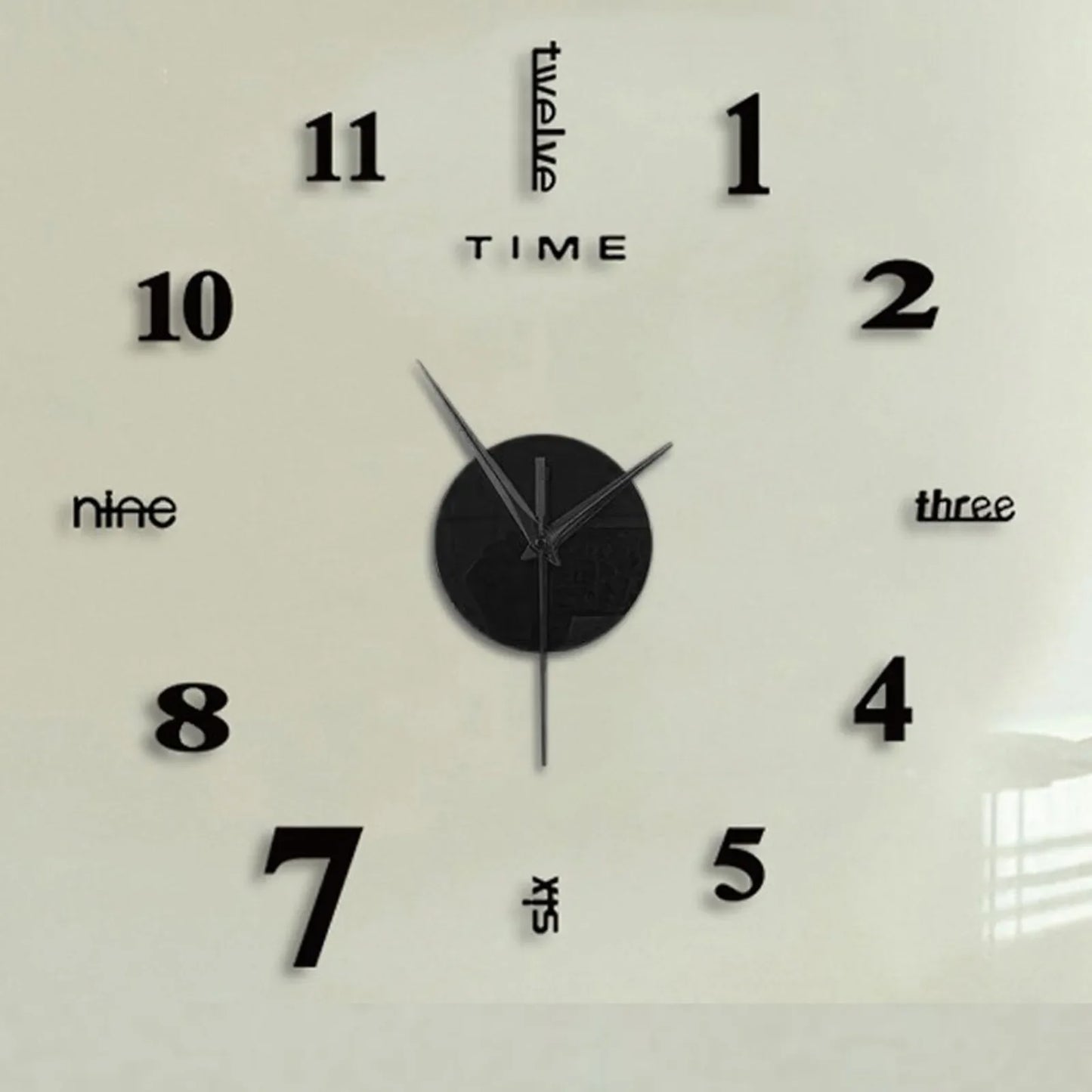 DIY 3D Mirror Wall Clock – Silent Frameless Sticker Clock