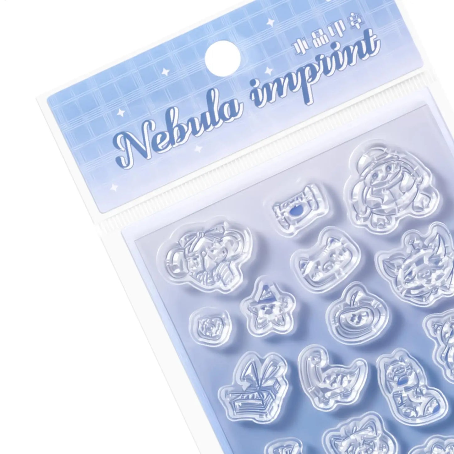 Clear Silicone Journaling Stamps with Acrylic Handle | Notebook