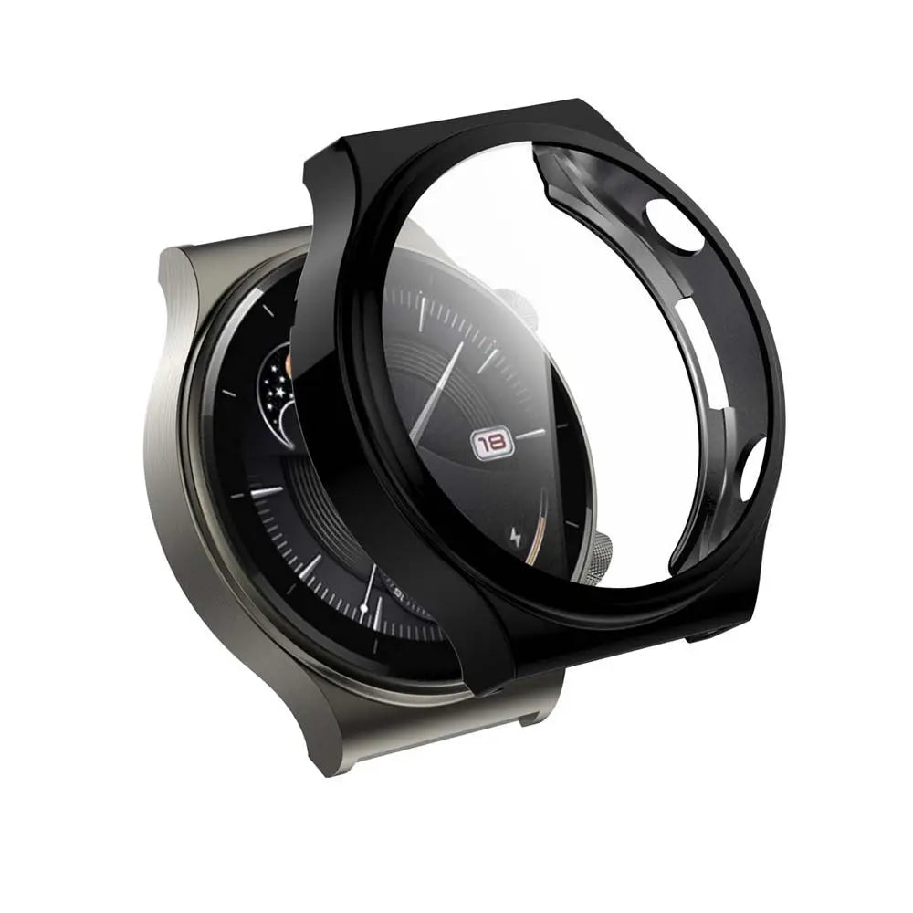 thin SmartWatch Accessories Clear Smart Watch Protector For Huawei watch gt 2 pro Case Watch Frame Cover Full Protective Cover Peaceful Pleasures Health and Wellness black