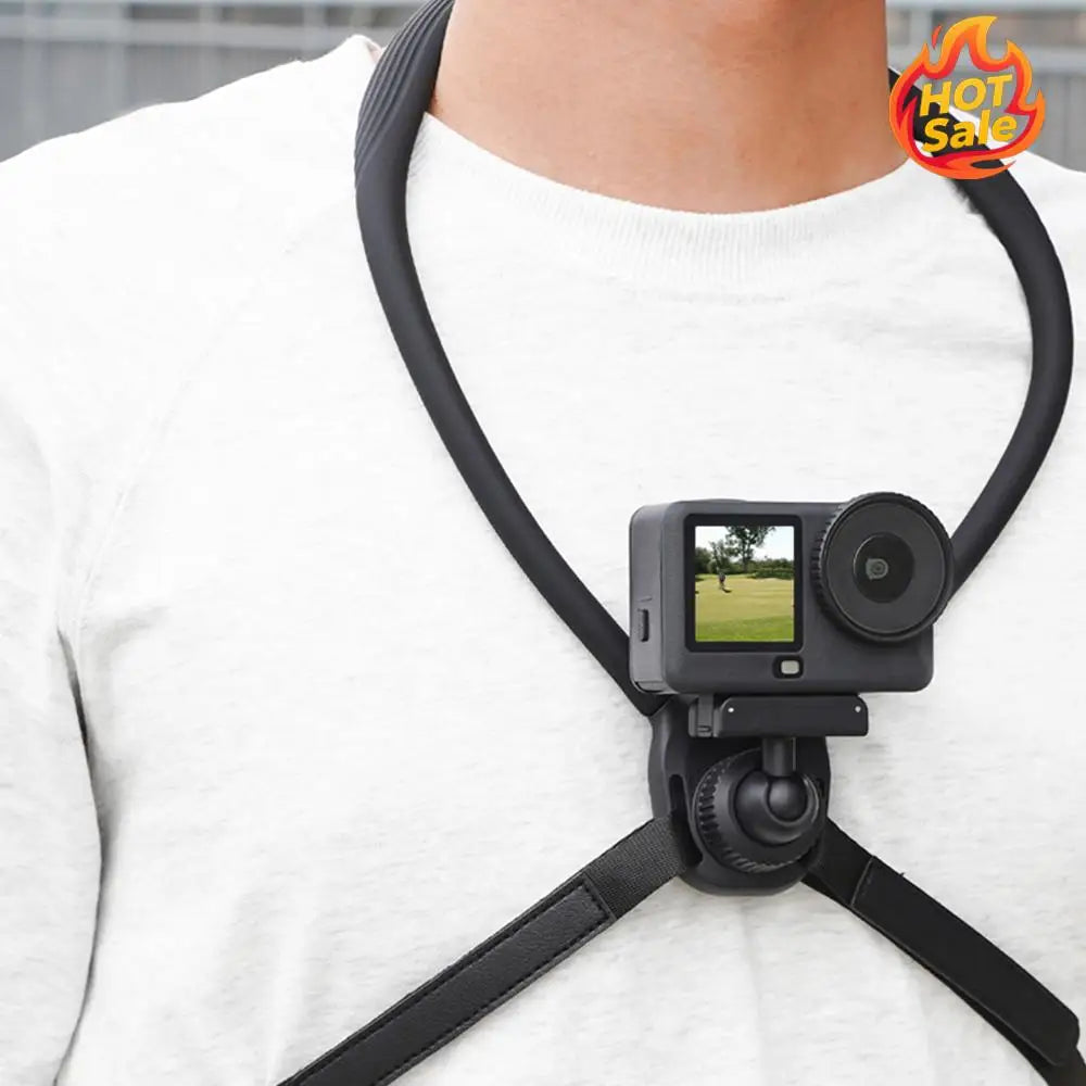 Silicone Magnetic Neck Mount Camera Holder – 360°+90° FPV