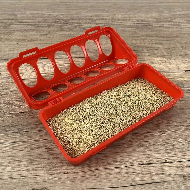 Flip Top Chicken Feeder Trough – No Mess Multi-Hole Poultry