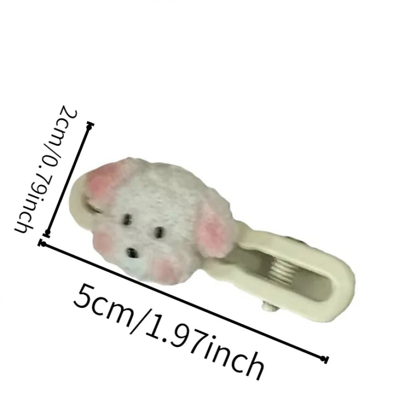 2pcs Cute Plush Puppy Dog Hair Clips – Cartoon Barrettes for Girls & Women Hair Clip Peaceful Pleasures Health and Wellness