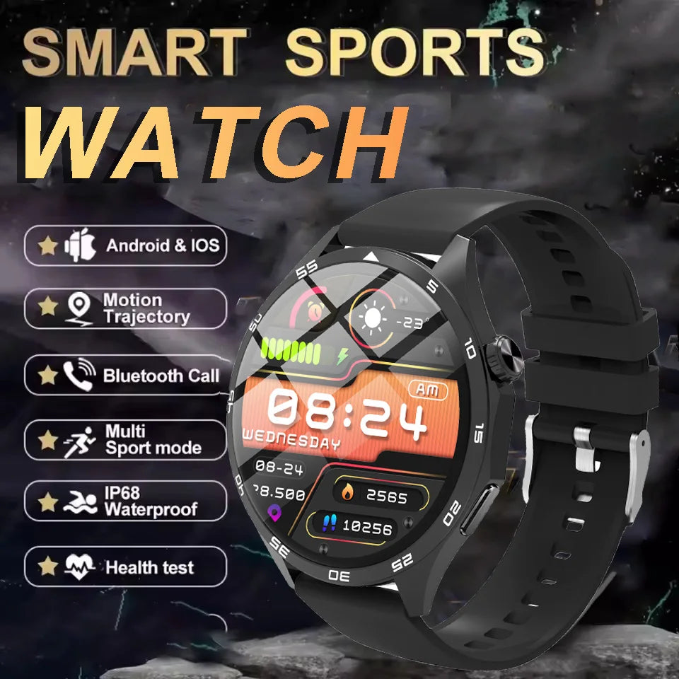 2025 New Smart Watch Men Women Multi-Sport Mode HD Amoled 1.50 Inch SmartWatch Bluetooth Calling Call Life-Waterproof Watch Peaceful Pleasures Health and Wellness Black