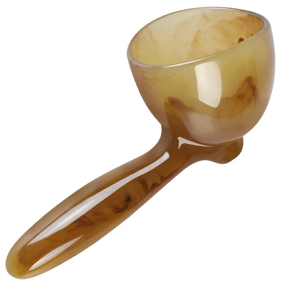 Gua Sha Tool Scraping Cup Slimming Massage Board Gua Sha Scraper Body Massage Tool Back Relaxation SPA Massage Tool for Neck Leg Peaceful Pleasures Health and Wellness Brown 1Pcs