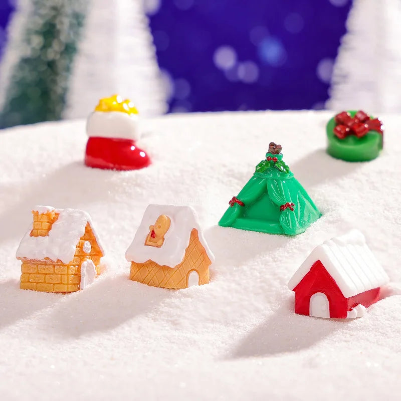 Cartoon Christmas Snowman Reindeer Micro Landscape Ornaments Figurine Miniature Decoration Desktop DIY Home Decoration Gifts Peaceful Pleasures Health and Wellness