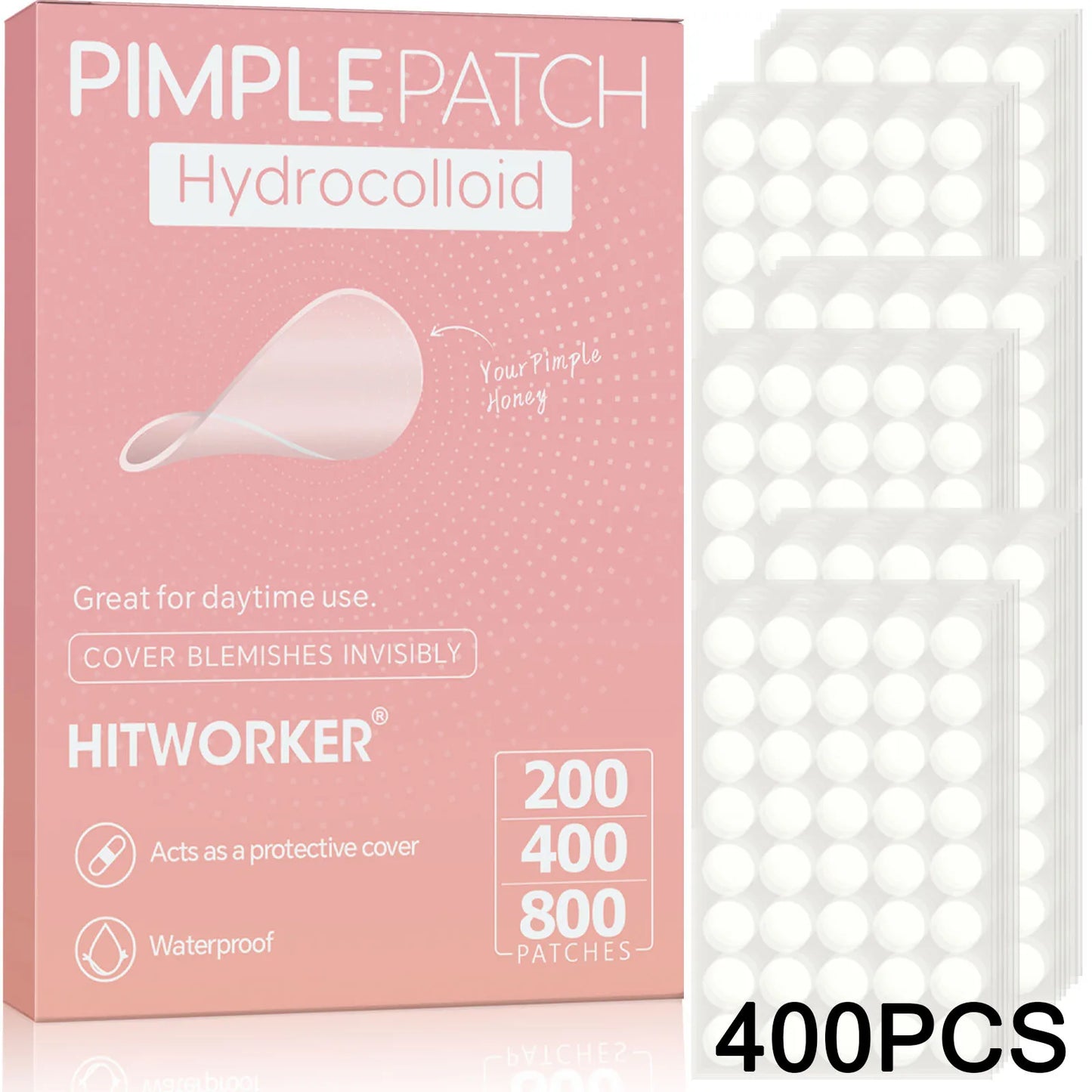 Hydrocolloid Pimple Patches – Invisible Acne Spot Stickers 200–800 Pcs
