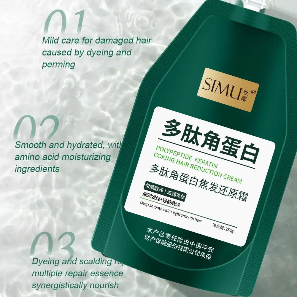 Polypeptide Keratin Hair repairing cream Scorched Hair Restoring Cream Conditioner Mask Hair Dryness Hair Smoothing Peaceful Pleasures Health and Wellness