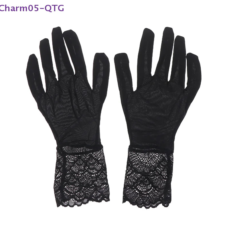 NEW Women Oil Glossy Tight Stocking Gloves Sexy High Elastic Transparent Ultra-Thin Clubwear Short Wrist Gloves Peaceful Pleasures Health and Wellness
