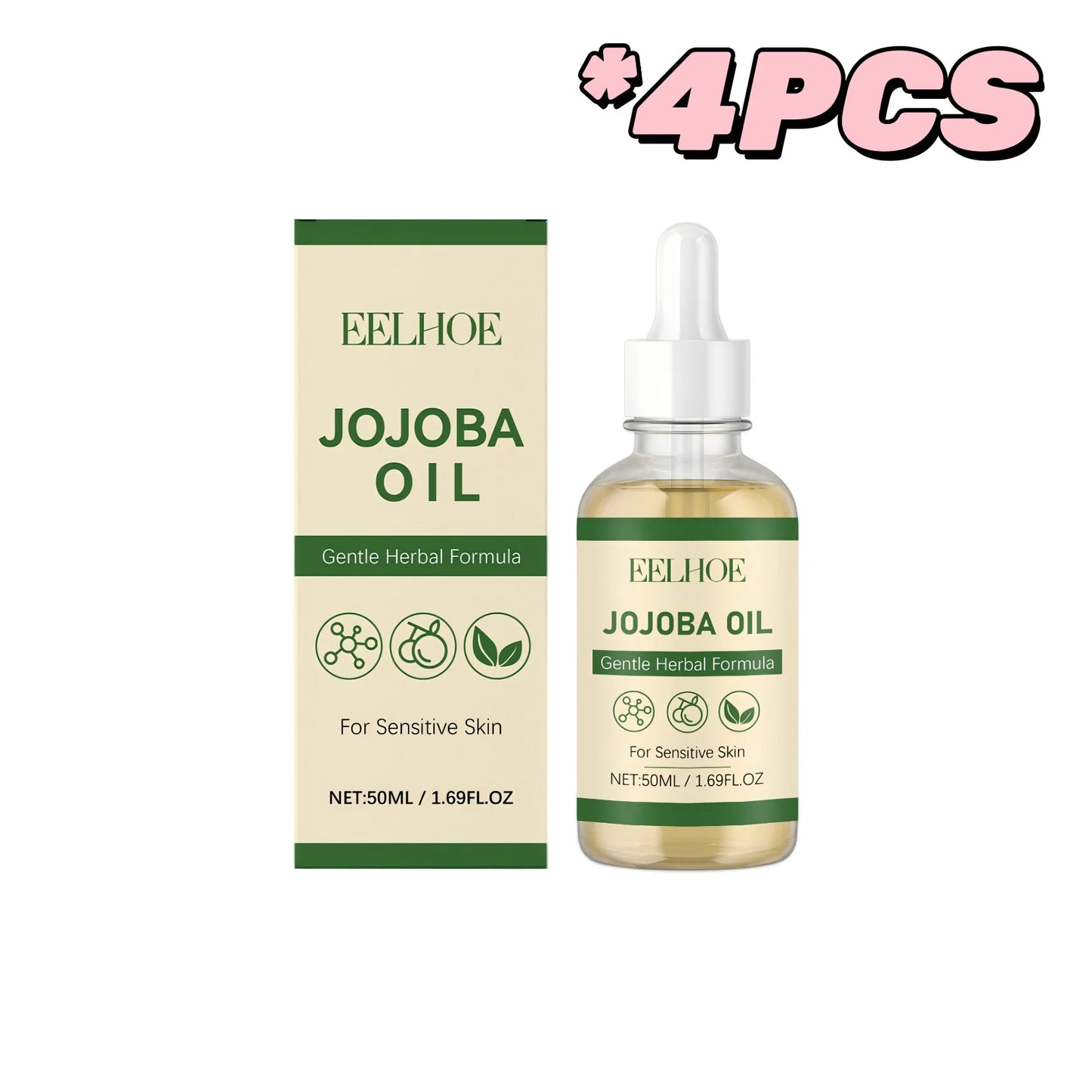 Organic Jojoba Oil Cold Pressed – Face, Hair & Body 50ml