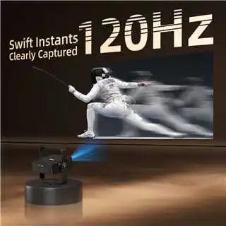 HM102 Smart Projector Native 1080P 4K Decode 160ANSI Android 13 360° Rotatable WiFi6 BT5.0120" Home Theater Beamer Peaceful Pleasures Health and Wellness