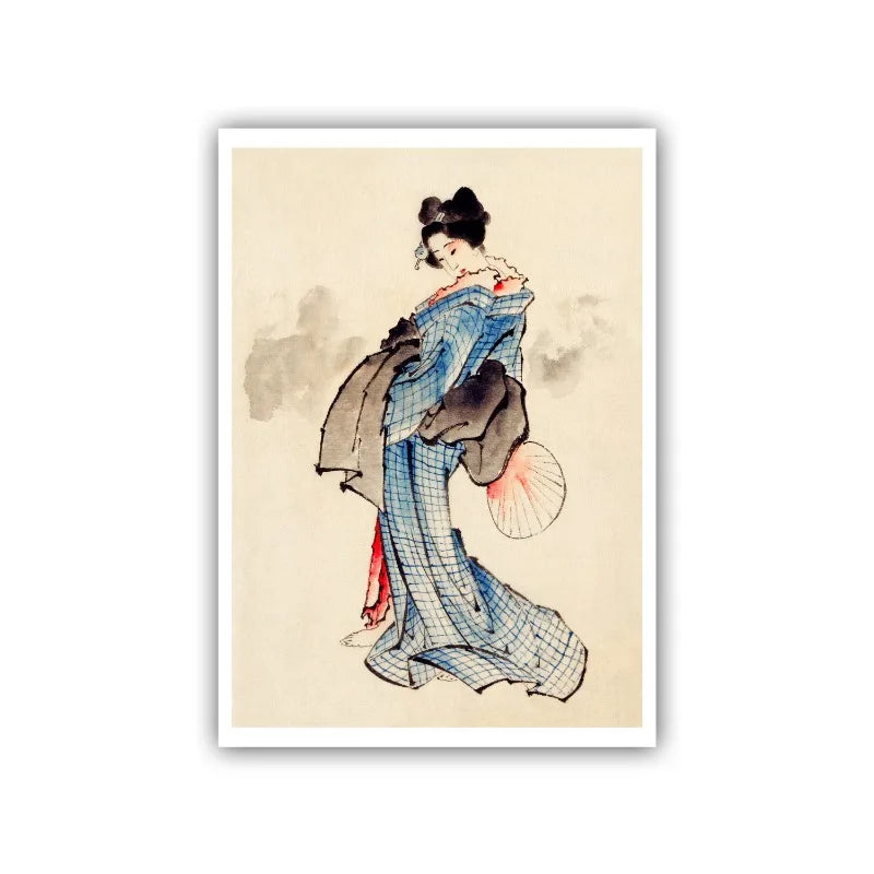 Ohara Koson Japanese Ukiyo Poster Vintage Goldfish Lotus Owl Peacock Geisha Canvas Painting Wall Art for Living Room Home Dec Peaceful Pleasures Health and Wellness