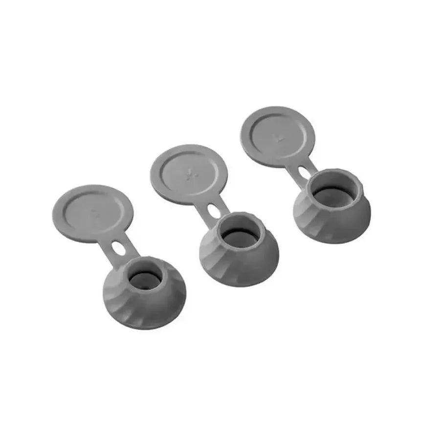 Bottle Emptying Caps, 3/6pcs Adapters Transfer Connector, 3 Sizes Inverted Caps Flipping Bottle, Inverted bottle cap Get Every D Peaceful Pleasures Health and Wellness grey-3PCS