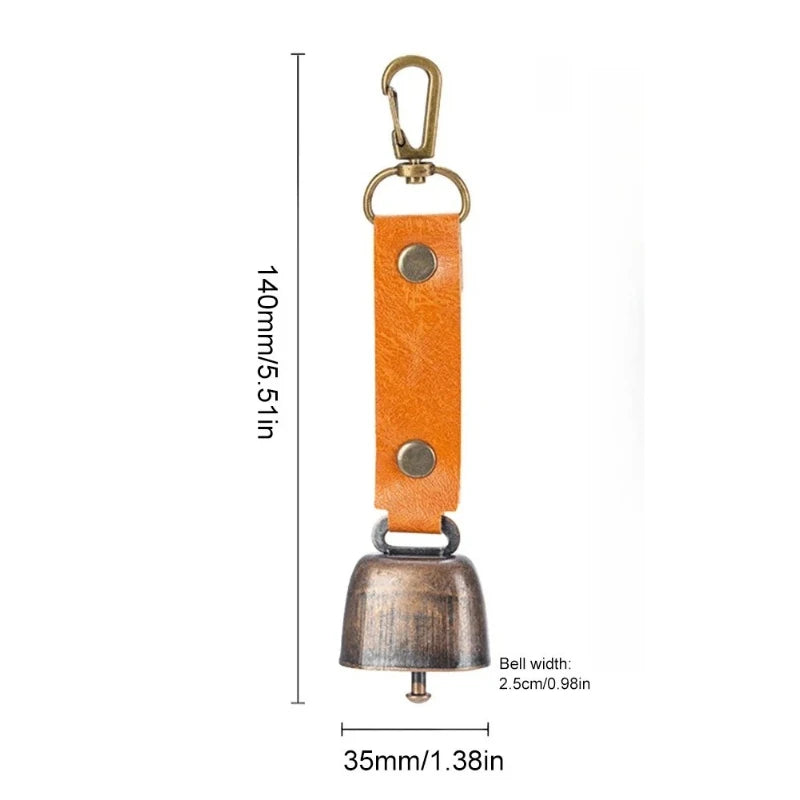 Outdoor Repellent Bear Bell Camping Retro Wind Chime Keychain Accessories Hiking Reminder Pet Pendant Bell for Fishing Peaceful Pleasures Health and Wellness