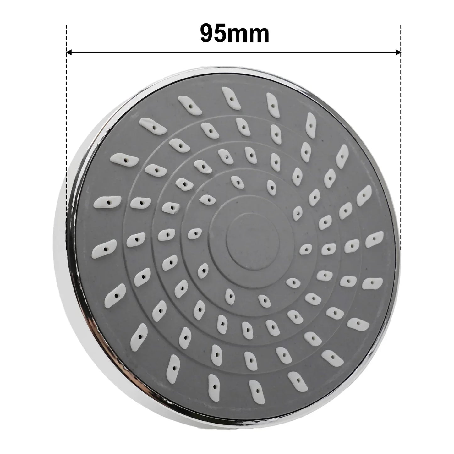 Adjustable Rainfall Shower Head Chrome Wall-Mounted High Pressure