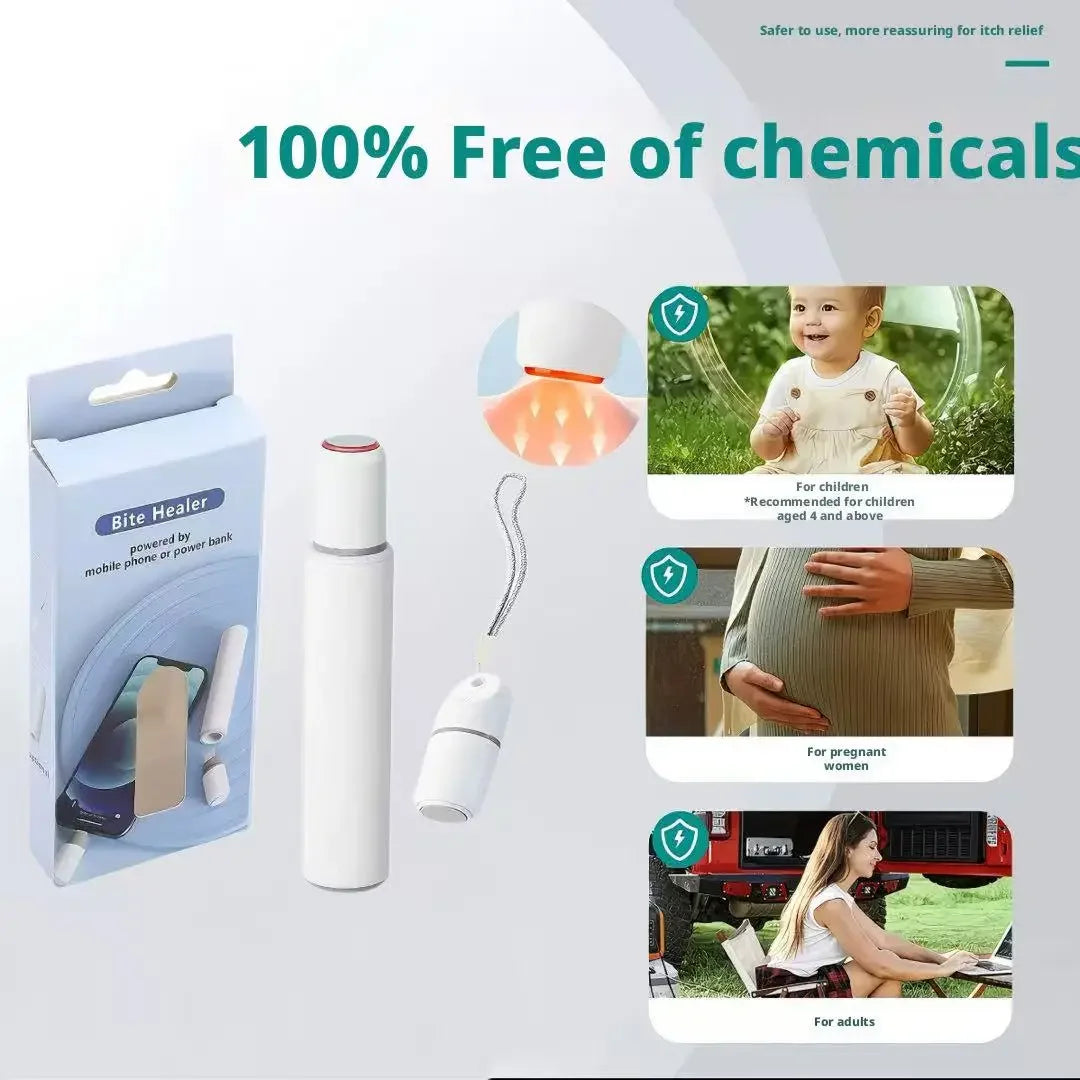 Electric Anti-Itch Device Physical Mosquito Bite Relief Tool Portable Rechargeable Bug Bite Itch Eraser for Kids Outdoor Travel Peaceful Pleasures Health and Wellness