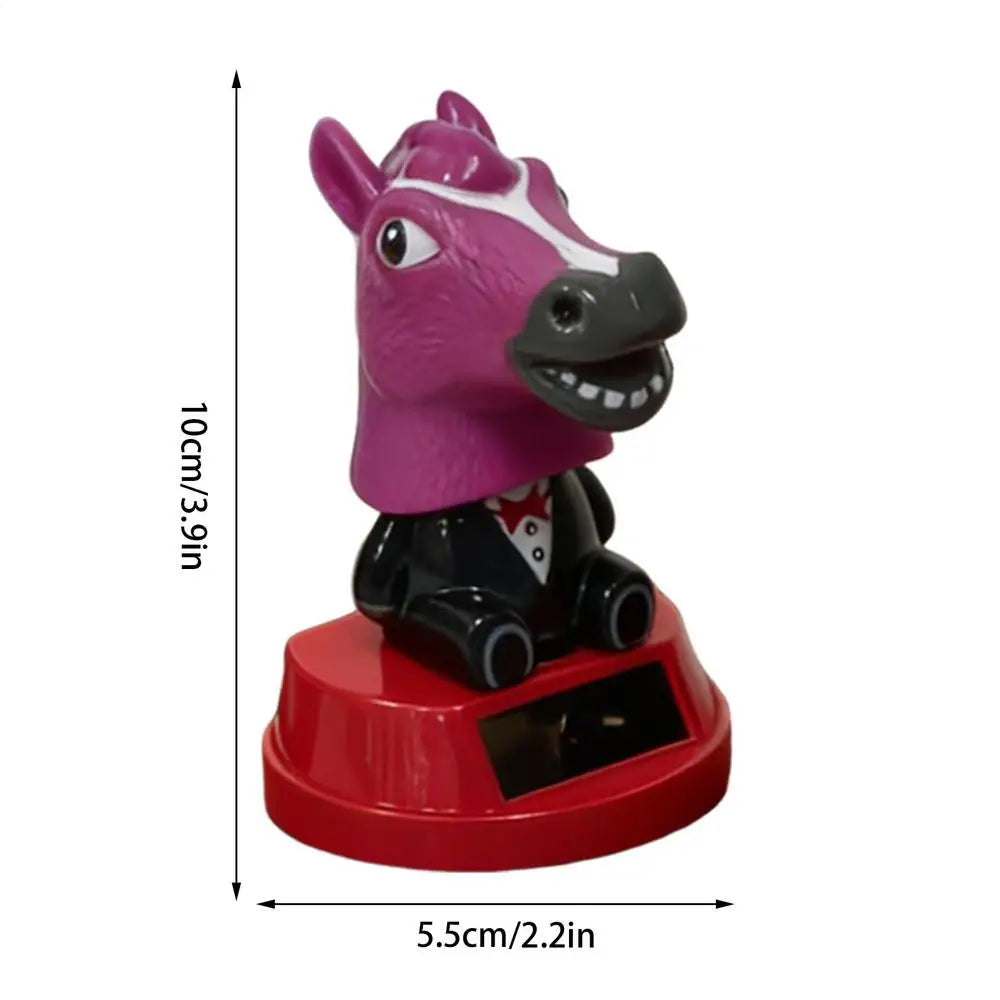 Solar Horse Bobblehead Car Dashboard Ornament | Shaking Figurine