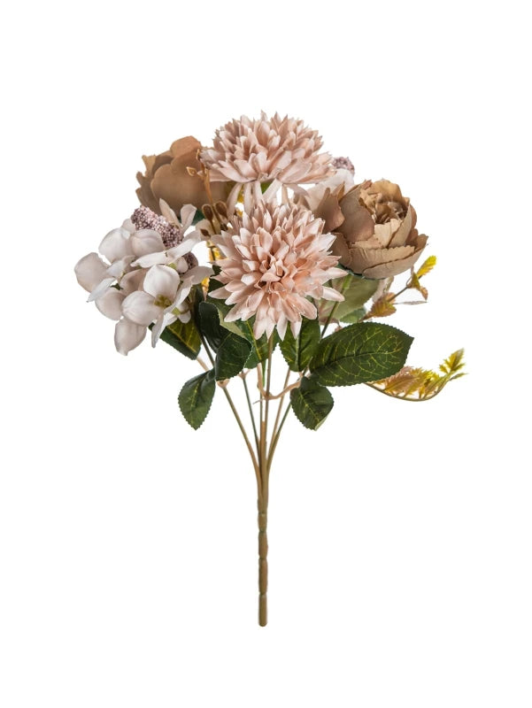 Silk Artificial Ball Chrysanthemum Rose Flowers | Wedding & Home Décor