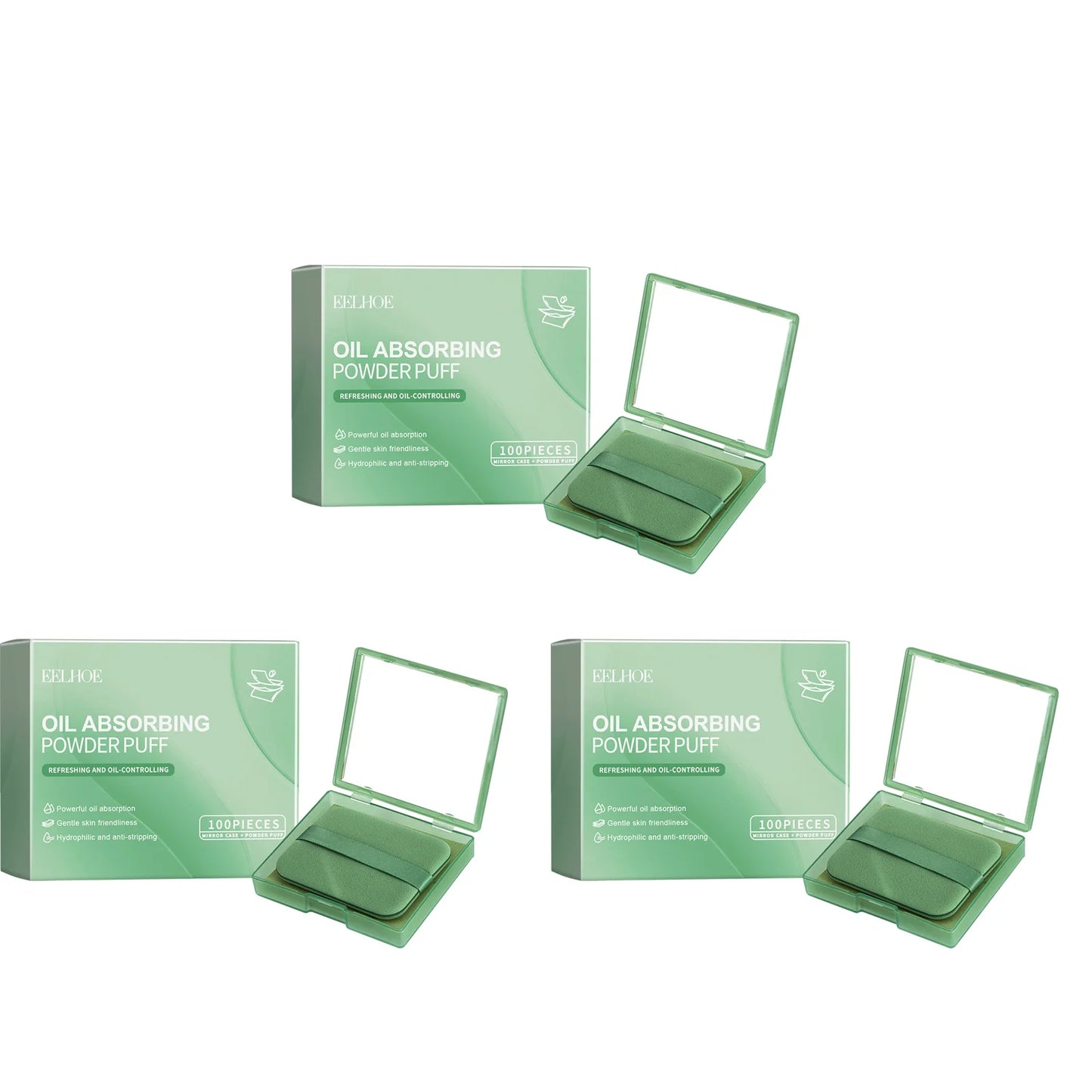 Facial Oil Absorbing Paper Remove Stains Powerful Oil Absorption Refreshing Reduce Reflection 3-in-1 Oil Control Blotting Sheets Peaceful Pleasures Health and Wellness 3 x 100pcs Boxed