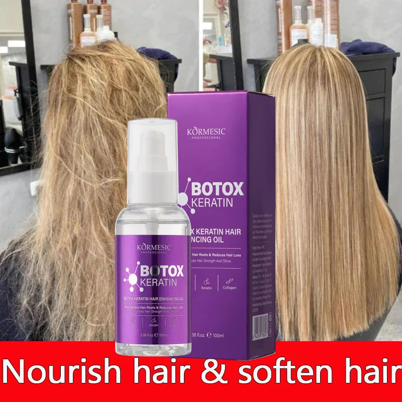 Keratin Hair Essence Oil – Smooth Frizzy & Nourish Damaged Hair