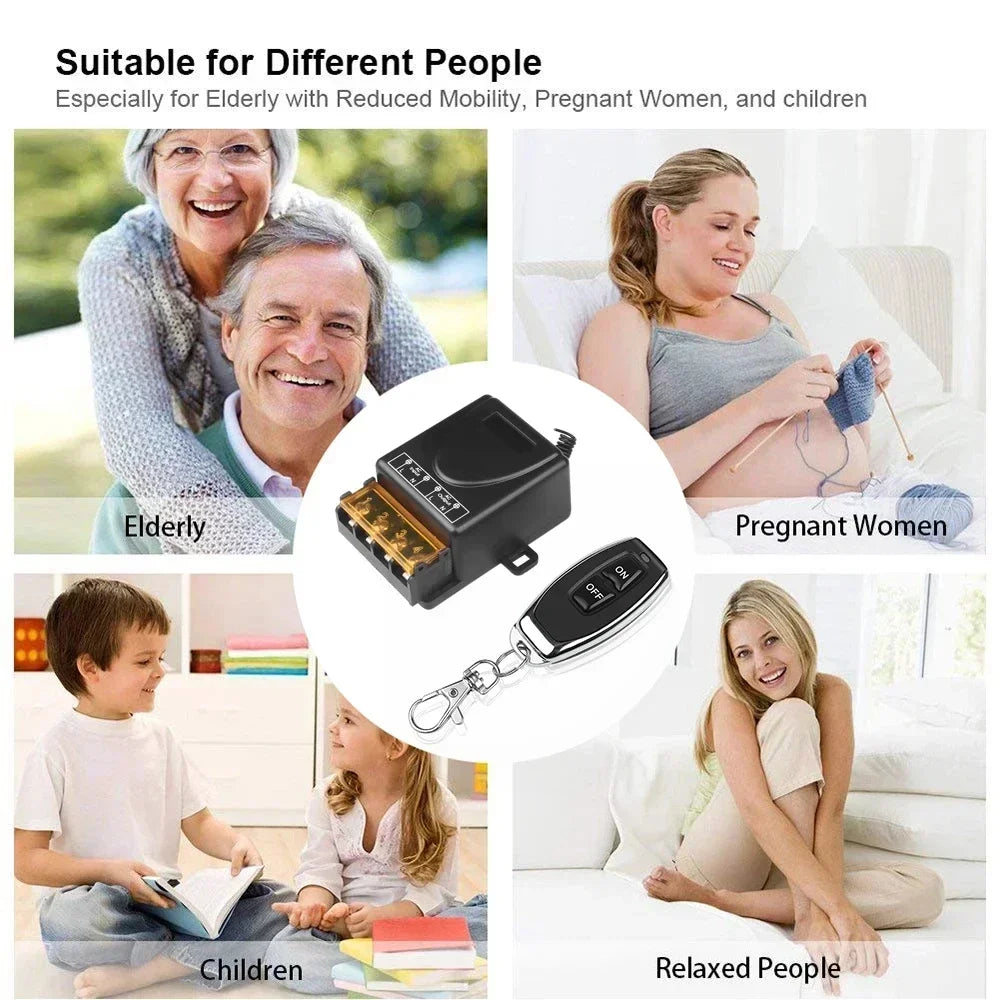 433MHz Wireless Remote Control Switch AC/DC 30A Relay – 100M Range