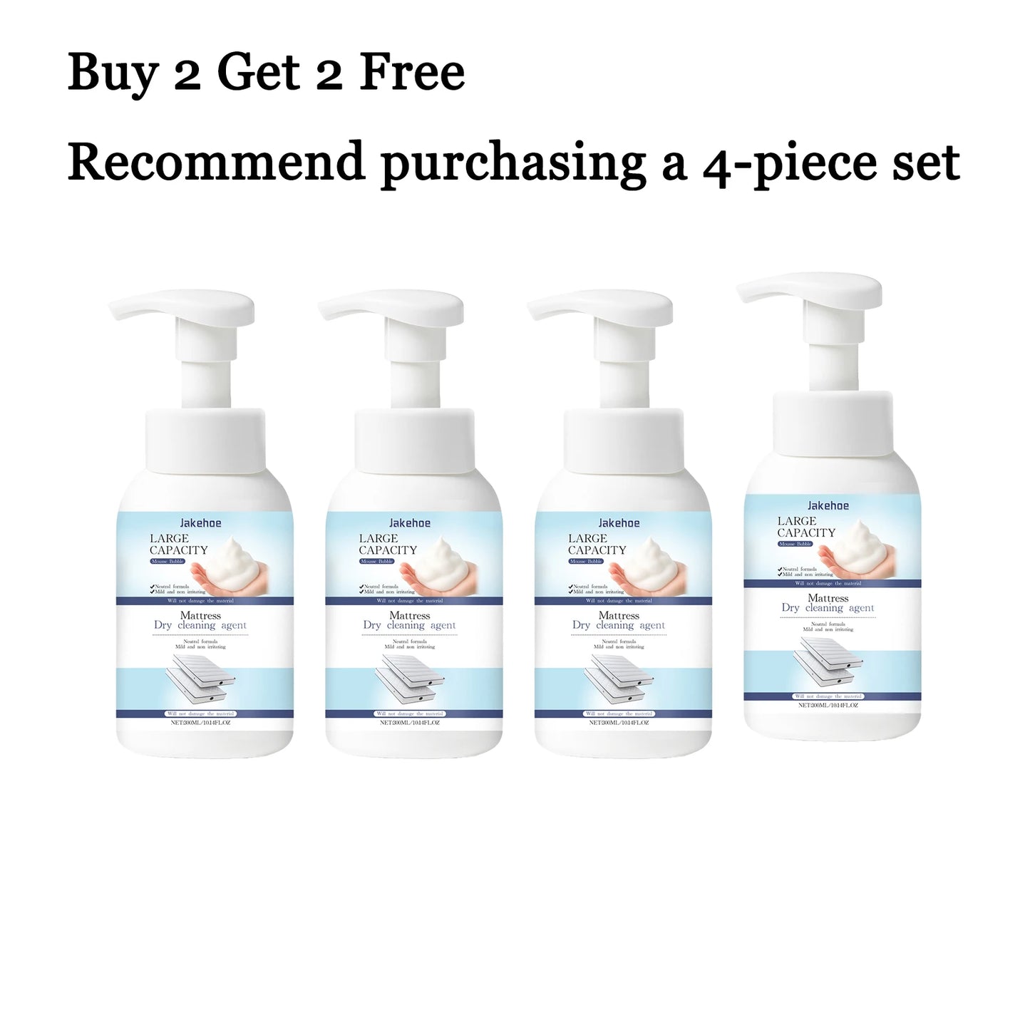 JAKEHOE 300ml Mattress Dry Cleaner | Stain & Odor Remover