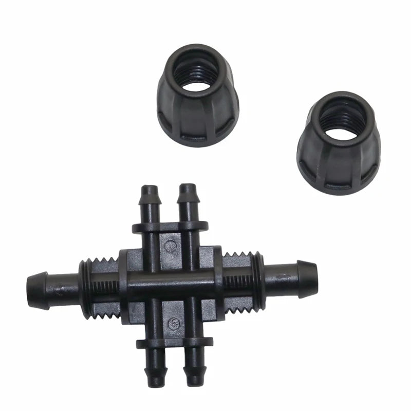 Watering Hose splitters Lock Nut 8/11mm to 4/7mm 6-way hose connector Garden Drip Irrigation Fittings 5Pcs garden hose connector Peaceful Pleasures Health and Wellness