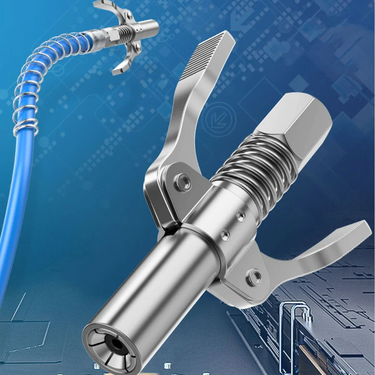10,000 PSI Grease Gun Coupler NPT 1/8 Quick Release Nozzle Peaceful Pleasures Health and Wellness