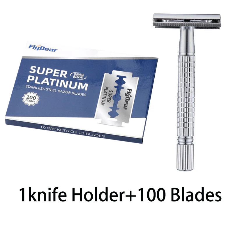 Men's Stainless Steel Double-Blade Safety Razor | Classic Manual
