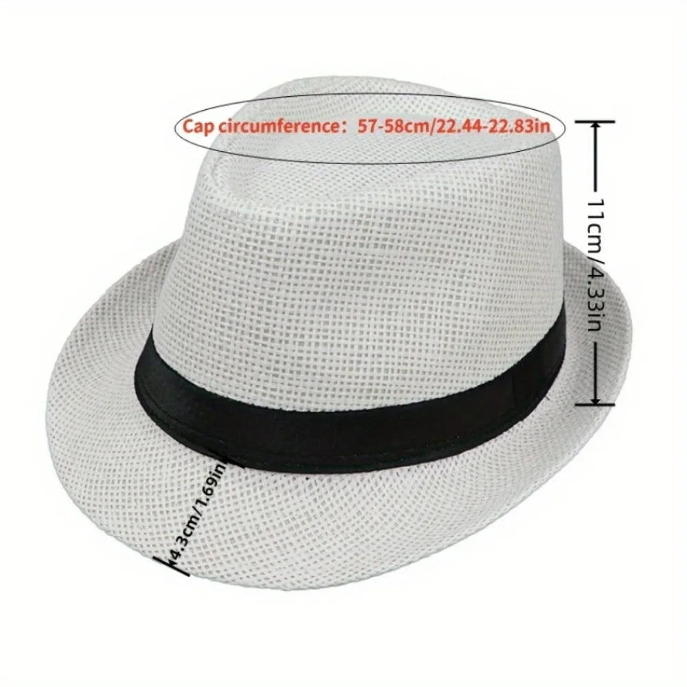 British Linen Jazz Top Hat | Unisex Rolled Brim Sun Hat