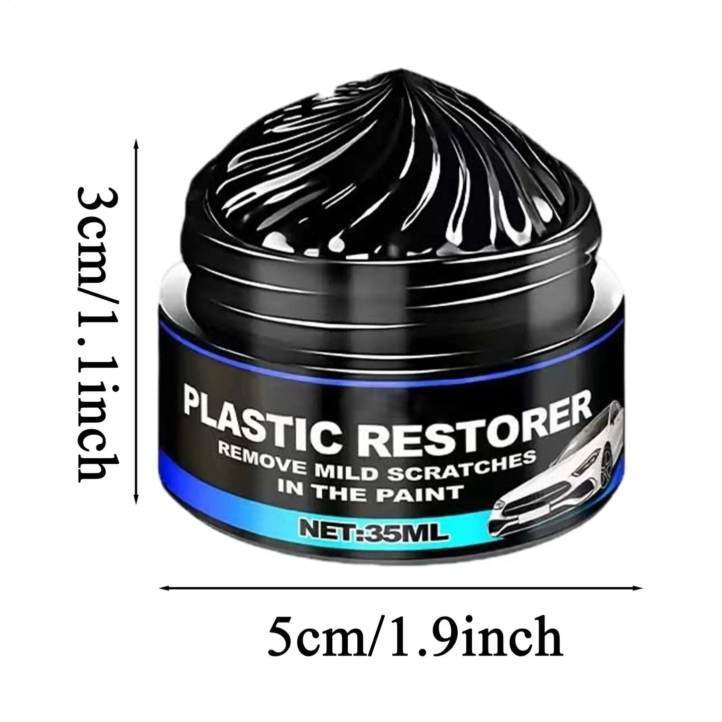 Tire Polishing Paste – Black Shine Wax + Sponge for Cars & Trucks