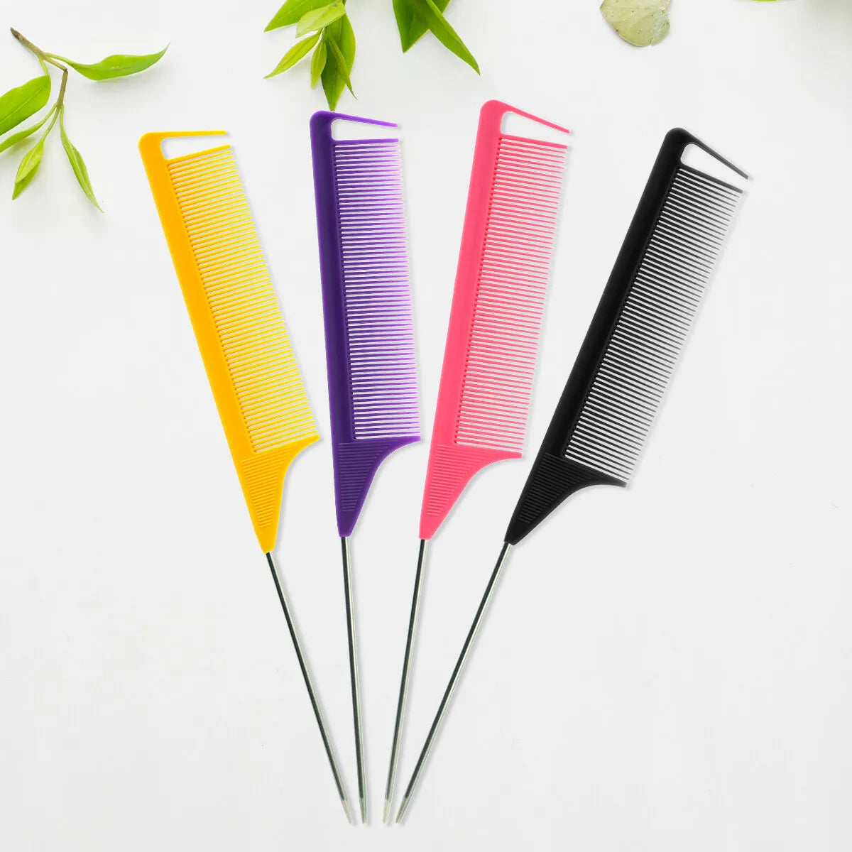 4-Piece Pointy Tail Comb Set – Anti-Static Hair Styling Tools