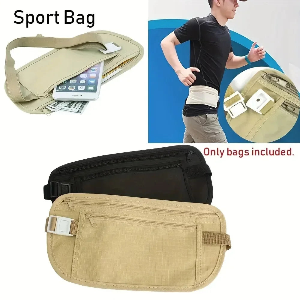 Invisible Running Waist Pack – Travel Money Belt & Passport Bag Travel Waist Pack Peaceful Pleasures Health and Wellness