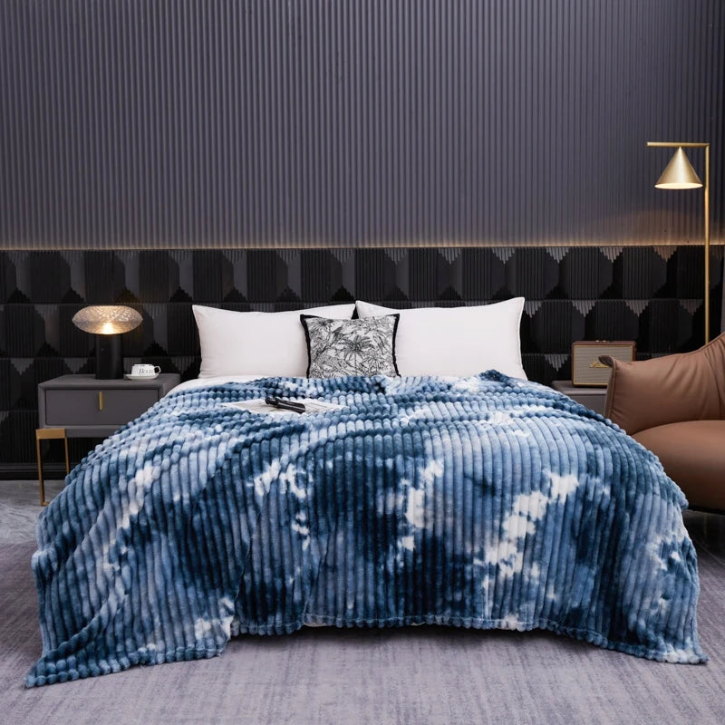 3D Jacquard Shaggy Blanket – Cozy Lightweight Throw for Bed & Sofa