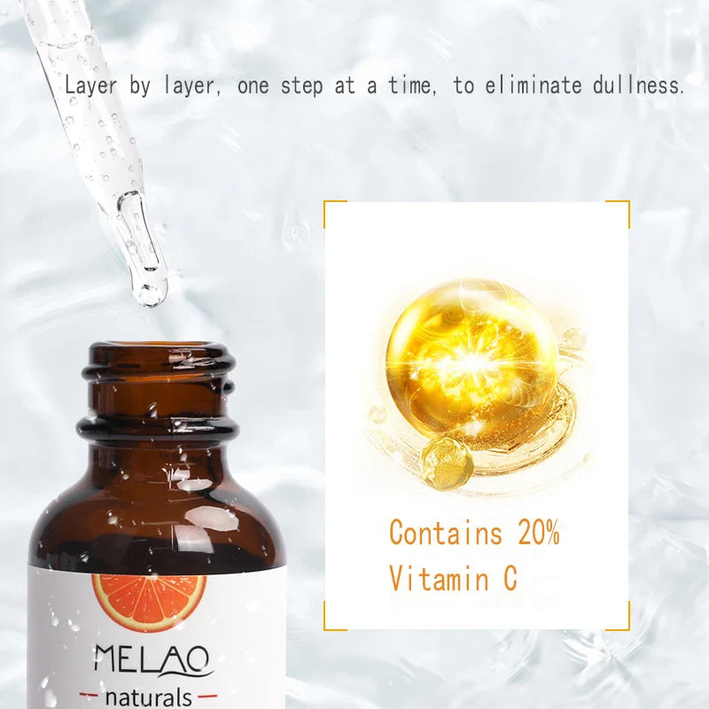 1 Fl.Oz/30ml Vitamin C Serum 20%, Enriched With Hyaluronic Acid And Retinol, Amino Acids Blend, Hydrating & Plumping Skin Care Peaceful Pleasures Health and Wellness