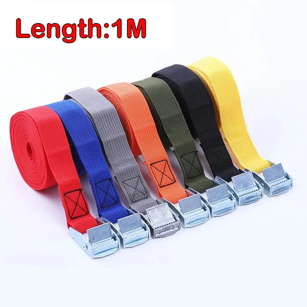 1M Lashing Strap W Buckle Nylon Quick Release Cargo Tie Down Luggage