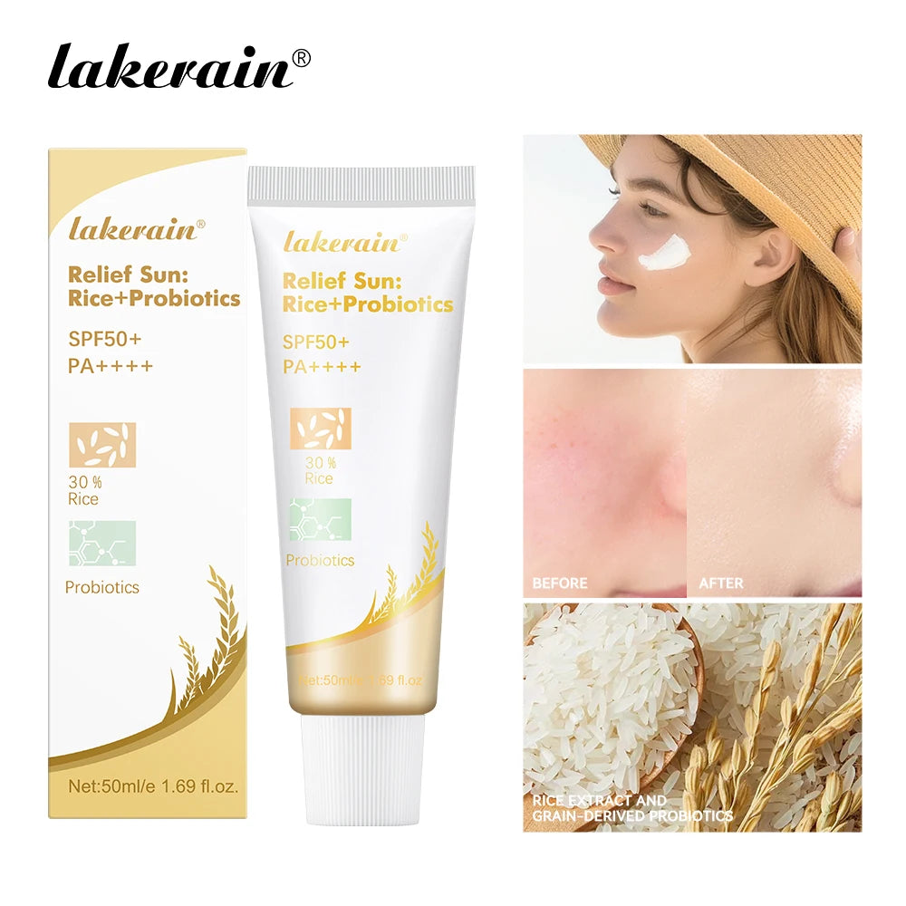 Lakerain SPF50 Rice Probiotics Sunscreen for Skin Protection Peaceful Pleasures Health and Wellness Default Title