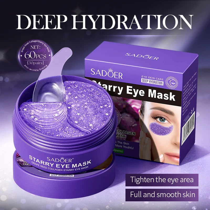 SADOER Grape Collagen Eye Mask 60 Patches | Anti-Aging