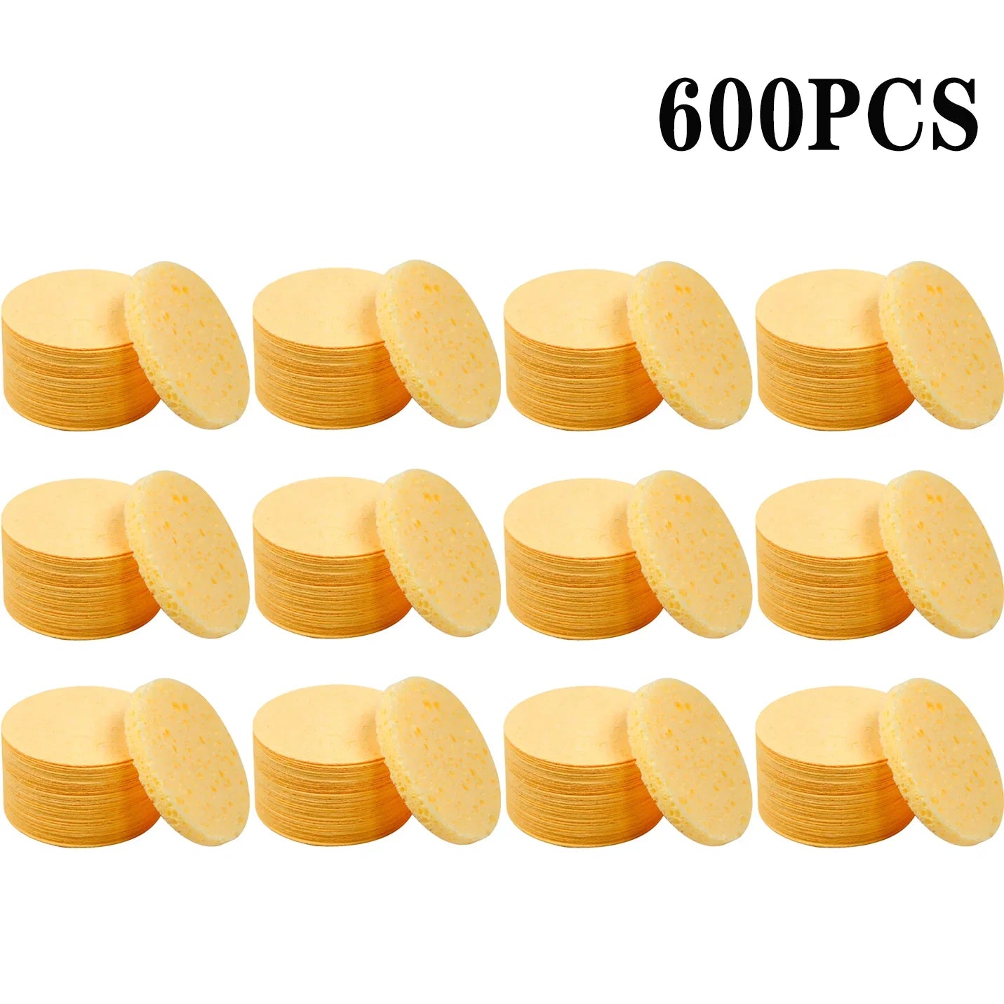 Natural Wood Pulp Compressed Face Cleansing Sponge Puffs
