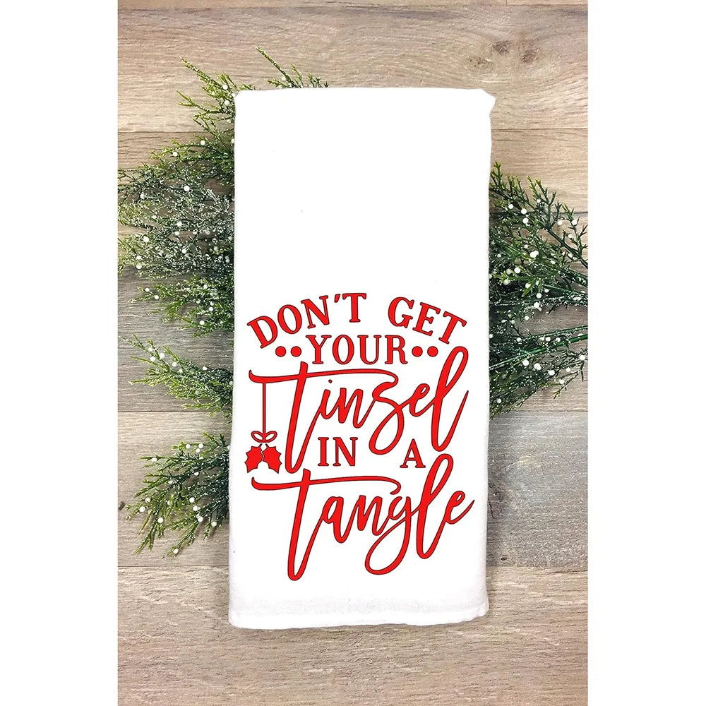 Christmas Kitchen Towel | Organic Cotton Holiday Hand Towel