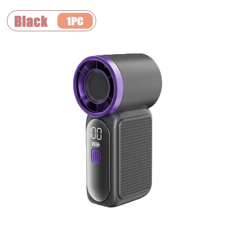 Turbo Mini Handheld Fan USB Rechargeable | 100-Speed Control