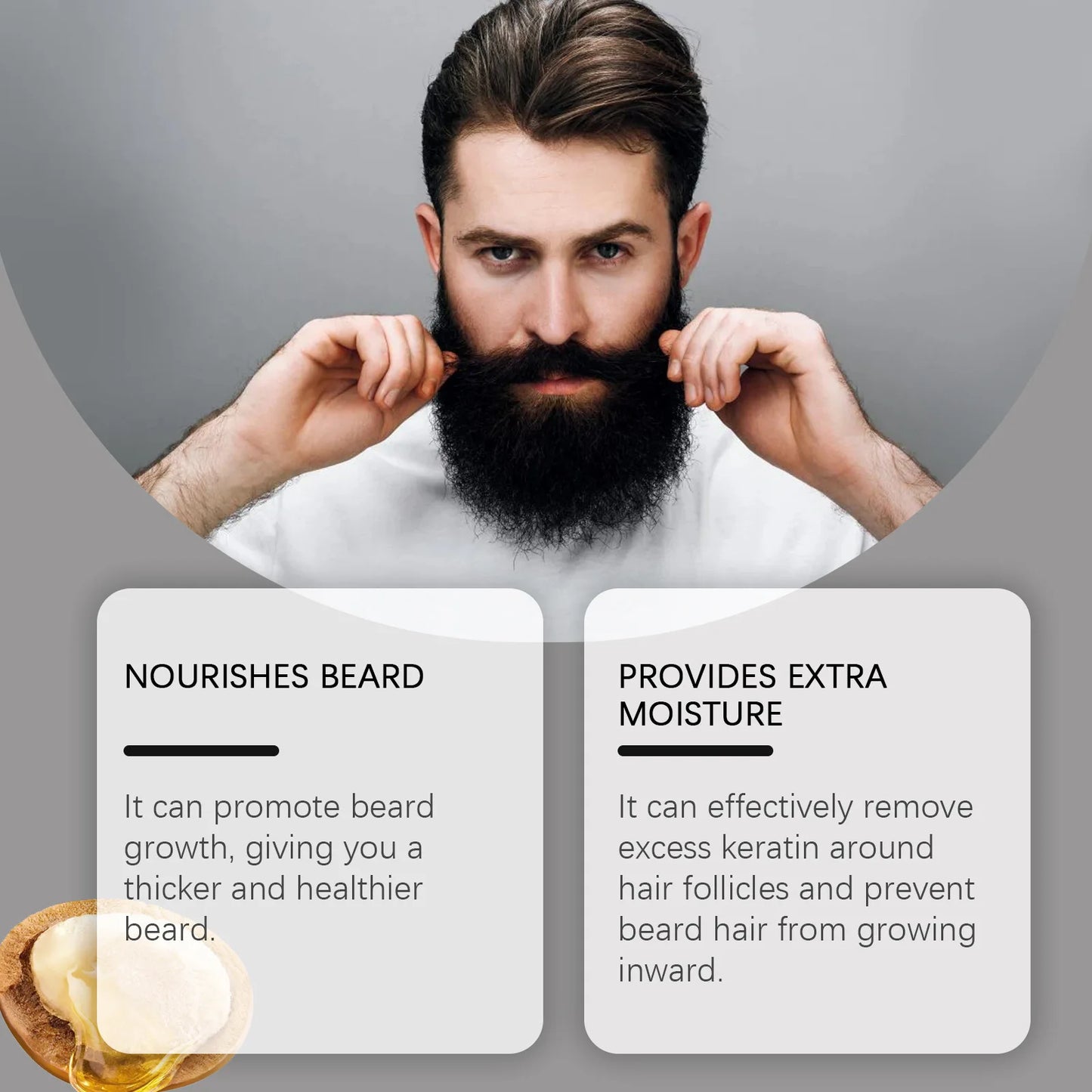 Beard Hair Conditioner for Men Nourishes, Moisturizes, Repairs Frizz, and Strengthens The Beard Peaceful Pleasures Health and Wellness