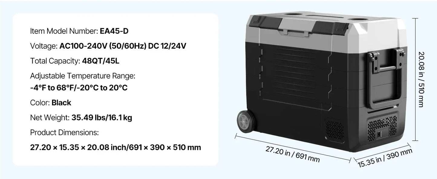 SucceBuy Car Refrigerator Mini Fridge Freezer