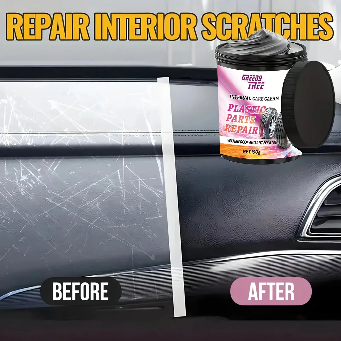 Auto Interior Restorer for Plastic & Faux Leather – Quick Polish