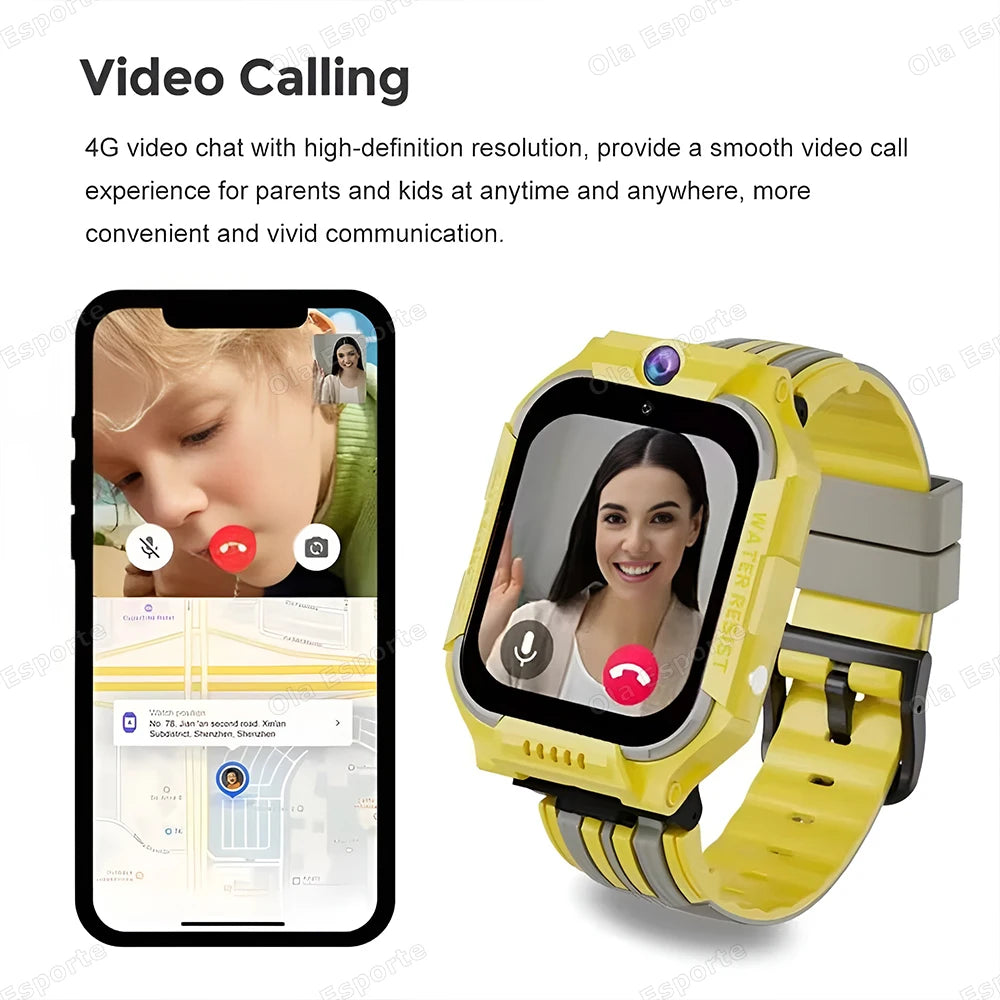 Kids 4G GPS Smart Watch | SOS Camera SIM Card Boys Girls