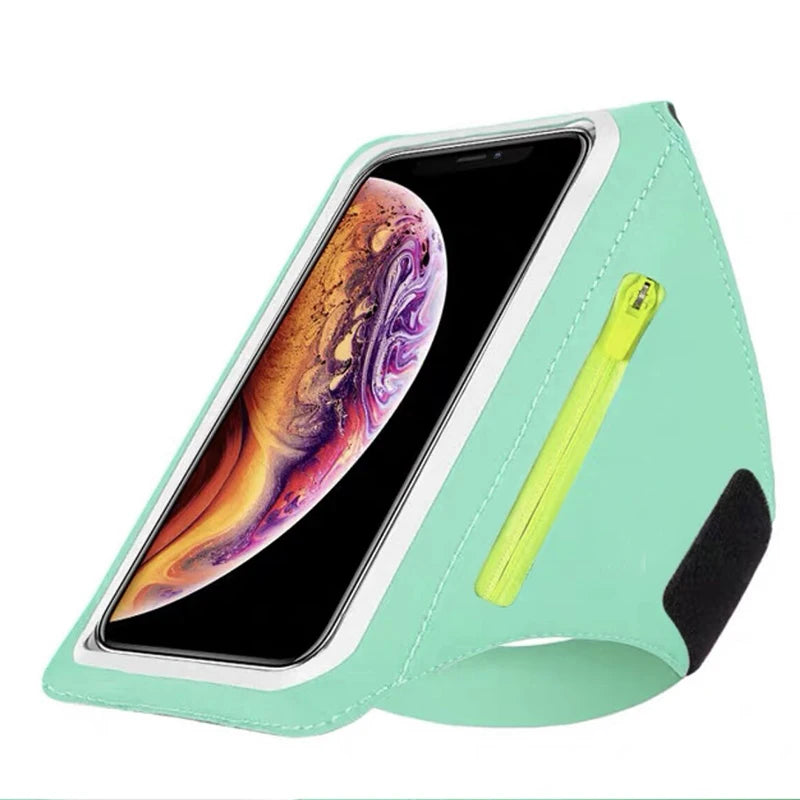 Running Bag For Phone Case On Hand Armband On The Phone Bags Accessories Wrist Armbands mp3 mp4 Bags Sport Phone Sleeve Bags Peaceful Pleasures Health and Wellness Sky blue(6.7 inch)